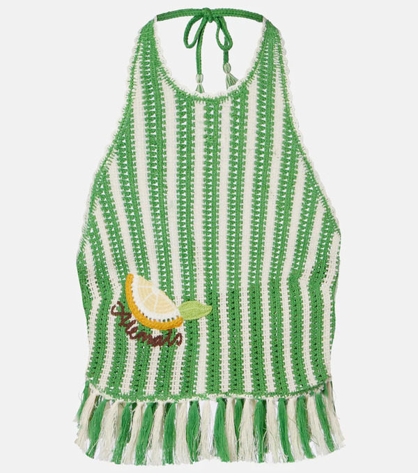  Alemais Alémais Crop Top Sundae De Croché De Algodón 