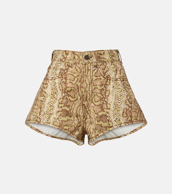  Alemais Alémais Shorts Boa De Denim Estampado 