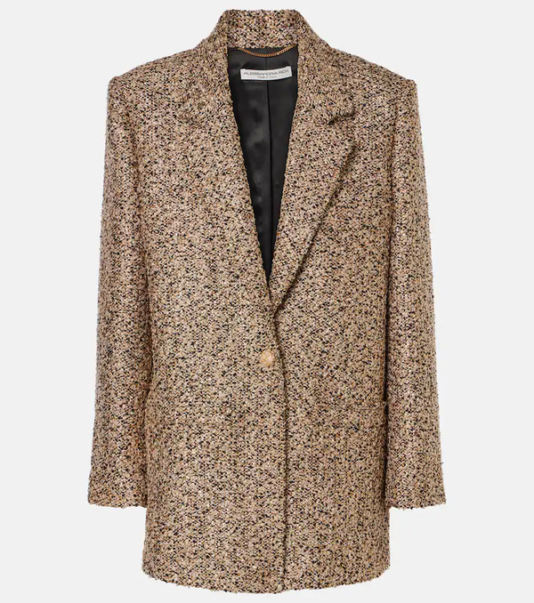  Alessandra Rich Alessandra Rich Blazer Oversized De Tweed Lamé 
