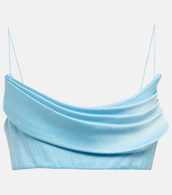  Alex Perry Alex Perry Crop Top Carva De Satén 