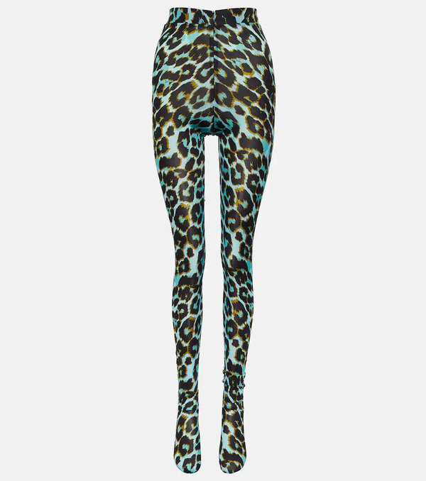  Alex Perry Alex Perry Medias Cadie Con Estampado De Leopardo 