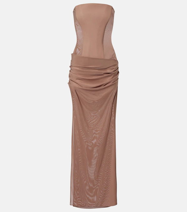  Alex Perry Alex Perry Vestido De Fiesta Semitransparente 