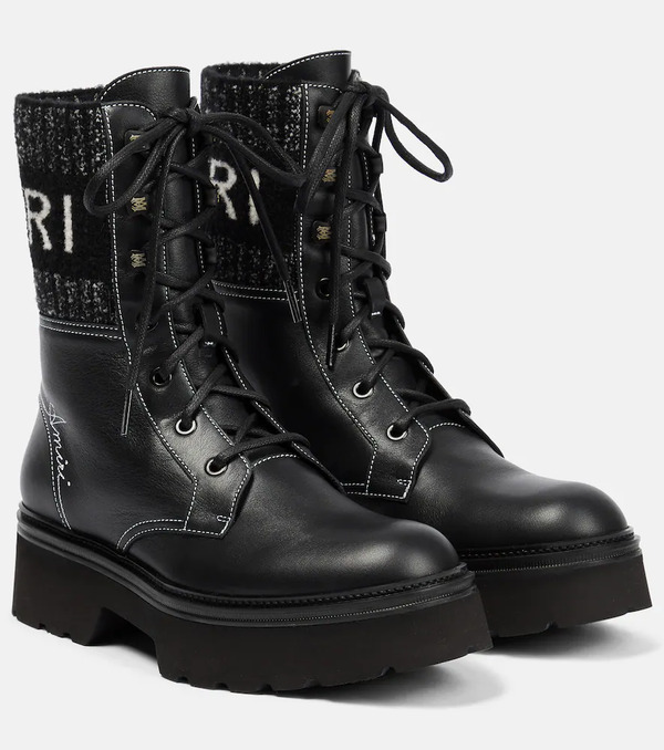  Amiri Amiri Botas Con Cordones De Piel 