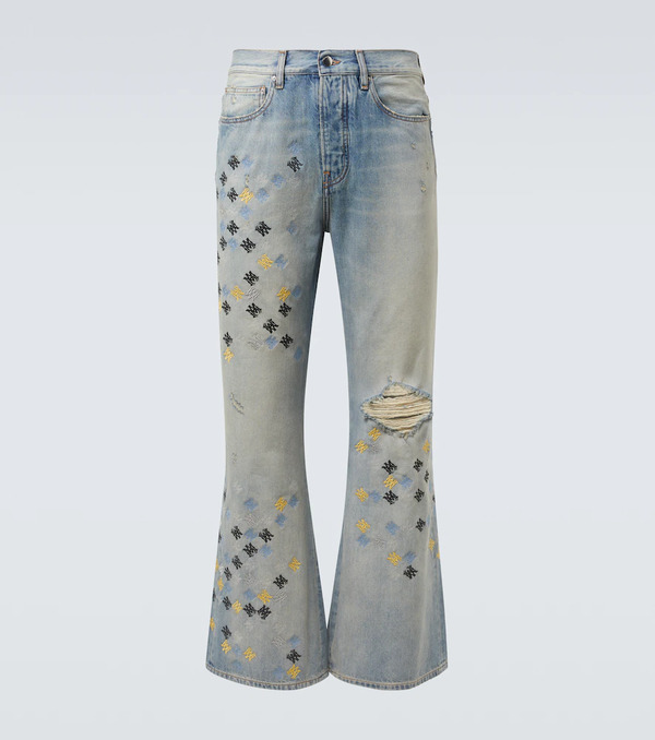  Amiri Amiri Jeans Flared Ma Quad Bordados 