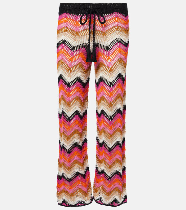  Anna Kosturova Anna Kosturova Pantalones Anchos De Croché De Algodón 