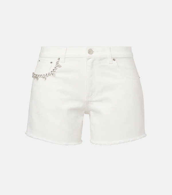  Area Area Shorts En Denim Con Cristales 