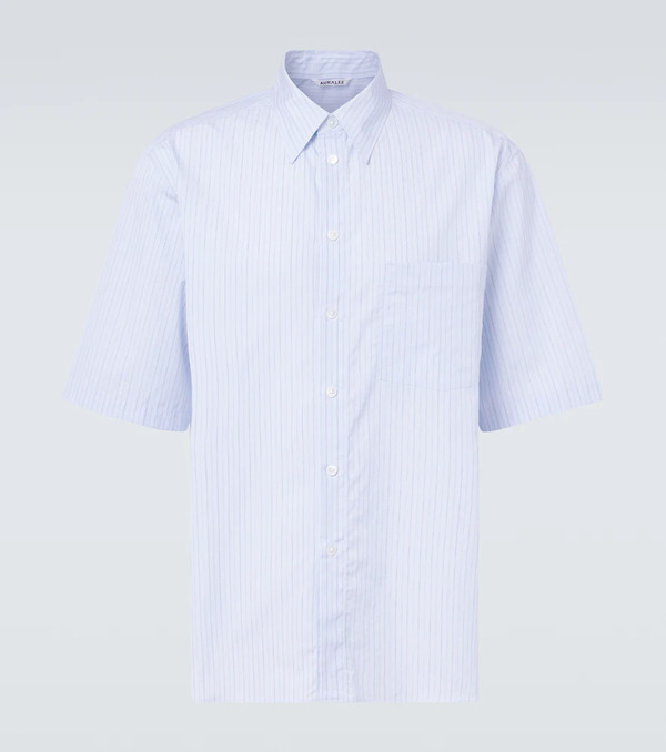 Auralee Auralee Camisa De Algodón A Rayas 