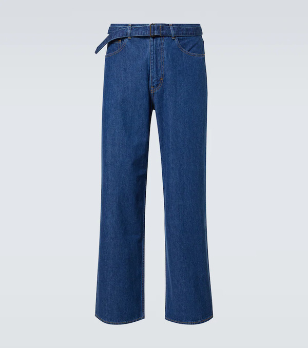  Auralee Auralee Jeans Rectos Con Cinturón 