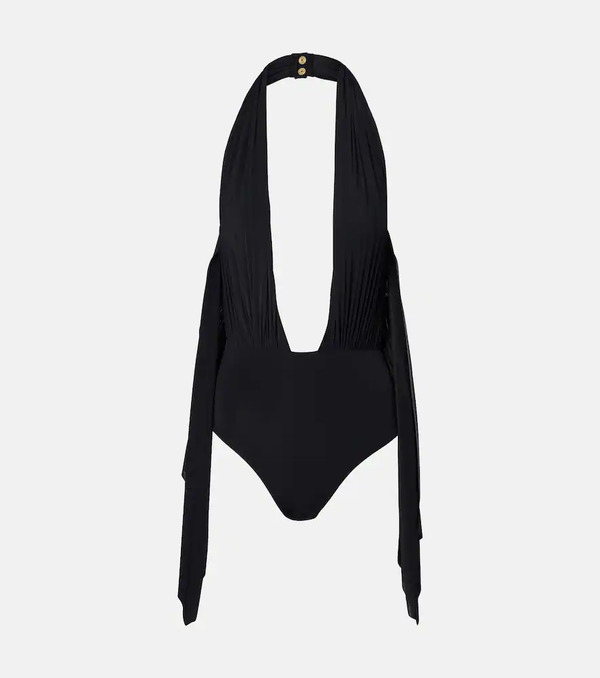  Balmain Balmain Bañador Drapeado Con Escote Halter 
