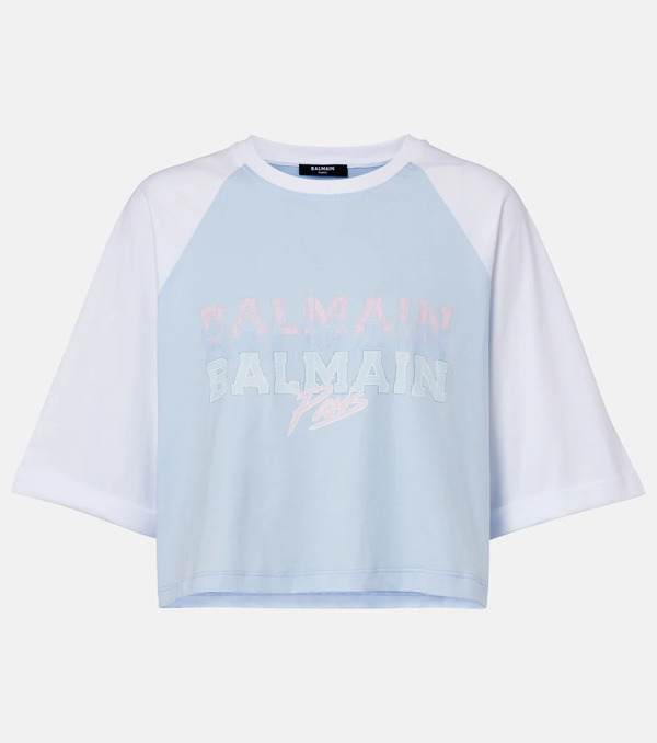  Balmain Balmain Camiseta Cropped De Jersey De Algodón 
