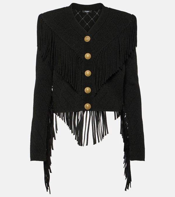  Balmain Balmain Cárdigan Con Flecos 