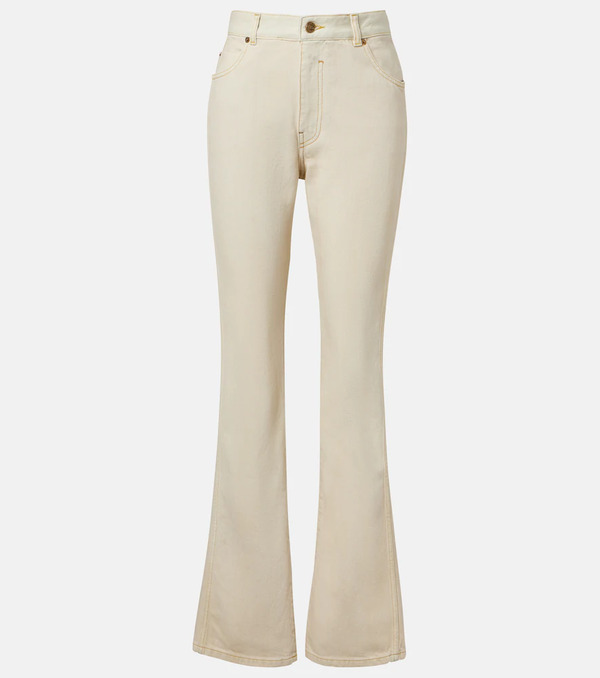  Balmain Balmain Jeans Bootcut De Tiro Alto Desgastados 