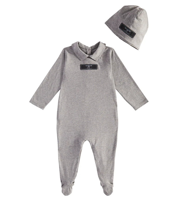  Balmain Kids Balmain Kids Bebé - Set De Body Y Gorro De Algodón 
