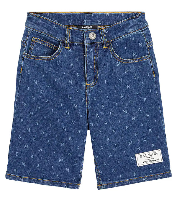  Balmain Kids Balmain Kids Shorts De Denim Con Logo 