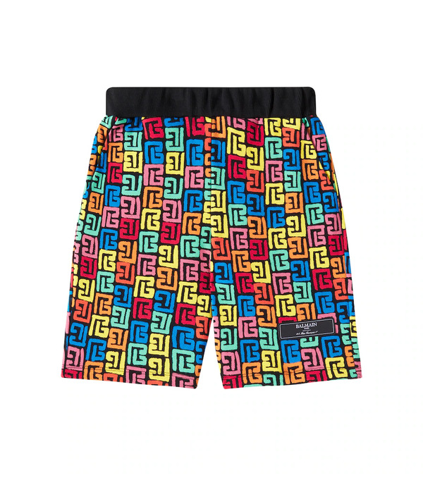  Balmain Kids Balmain Kids Shorts Monogram De Jersey De Algodón 