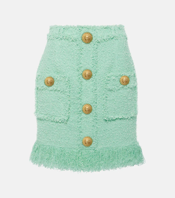  Balmain Balmain Minifalda De Tweed Con Flecos 