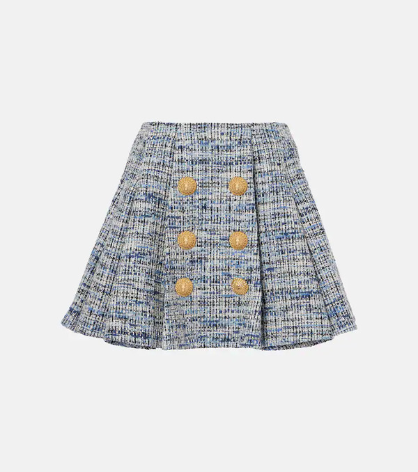  Balmain Balmain Minifalda Plisada De Tweed 