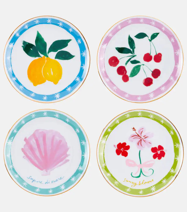  Bitossi Bitossi Set De 4 Platos Con Amore De Porcelana 