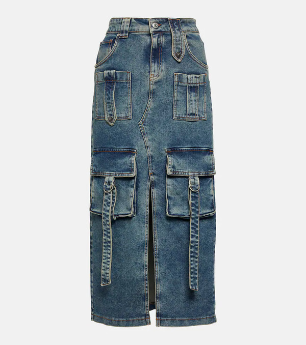  Blumarine Blumarine Falda Midi En Denim 