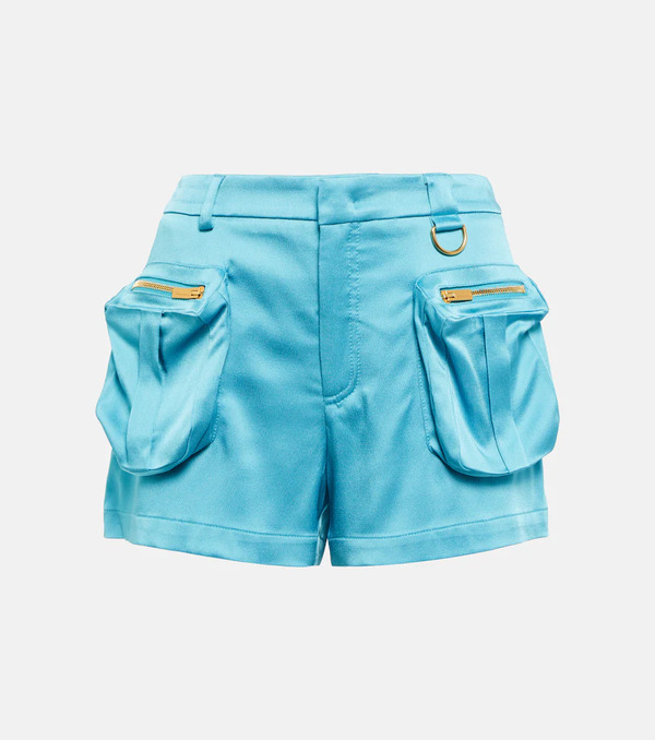  Blumarine Blumarine Shorts De Satén De Tiro Bajo 