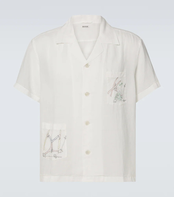  Bode Bode Camisa Bowling Skiers De Lino 