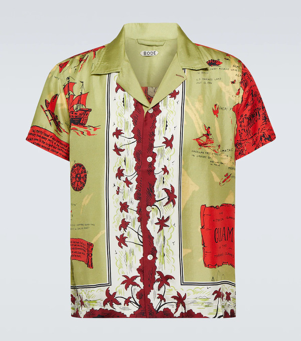  Bode Bode Camisa De Seda Estampada 