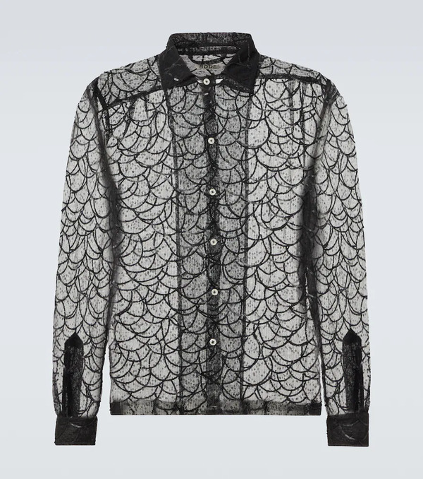  Bode Bode Camisa Pewter Shoal De Malla 