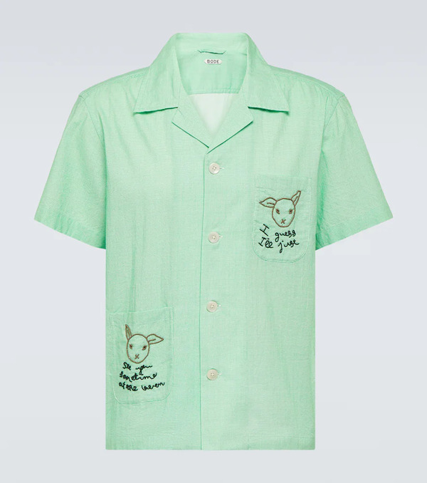  Bode Bode Camisa See You At The Barn De Algodón 