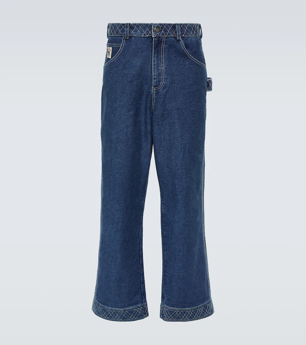  Bode Bode Jeans Anchos Con Bordados Knolly Brook 