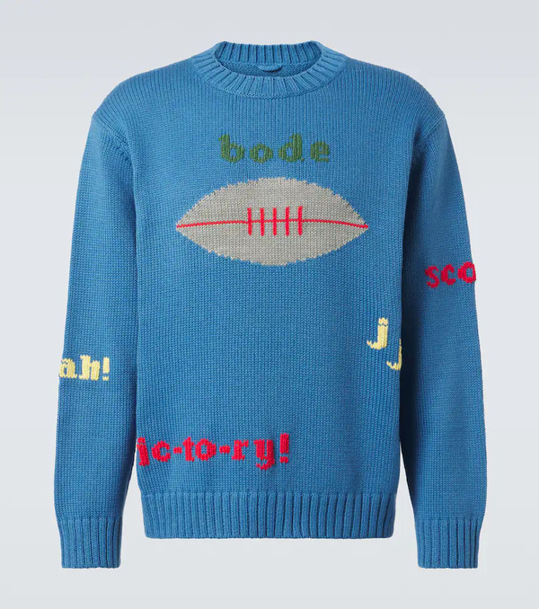  Bode Bode Jersey Spirit De Algodón Y Lana Bordado 