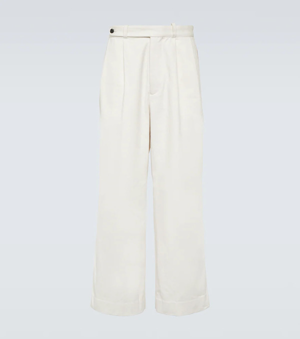  Bode Bode Pantalones Anchos Skunk Tail De Algodón 
