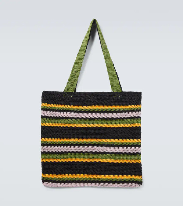  Bode Bode Tote Harbor Stripe De Croché De Algodón 