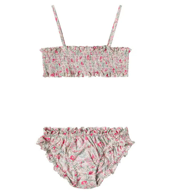  Bonpoint Bonpoint Bikini Finlay De Algodón Floral Fruncido 