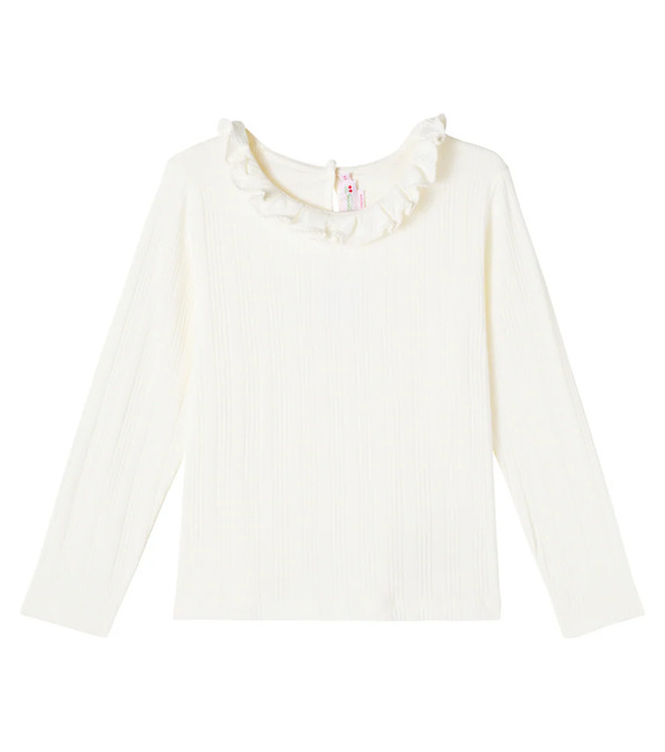  Bonpoint Bonpoint Camiseta Acanalada Bess De Algodón Con Volantes 