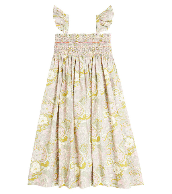  Bonpoint Bonpoint Vestido Frances De Algodón Estampado 