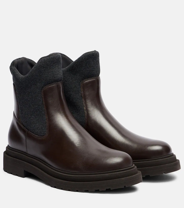  Brunello Cucinelli Brunello Cucinelli Botas Calcetín De Piel 