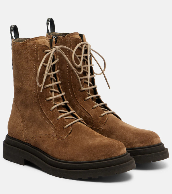  Brunello Cucinelli Brunello Cucinelli Botines De Ante Con Cordones 