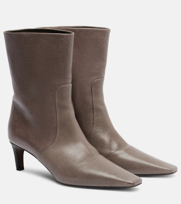  Brunello Cucinelli Brunello Cucinelli Botines De Piel Con Cuentas Monili 