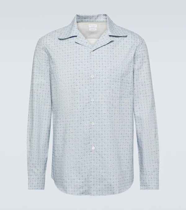  Brunello Cucinelli Brunello Cucinelli Camisa De Algodón Estampada 