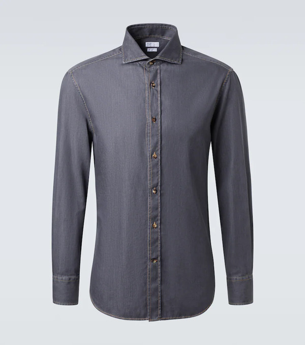 Brunello Cucinelli Brunello Cucinelli Camisa De Denim 
