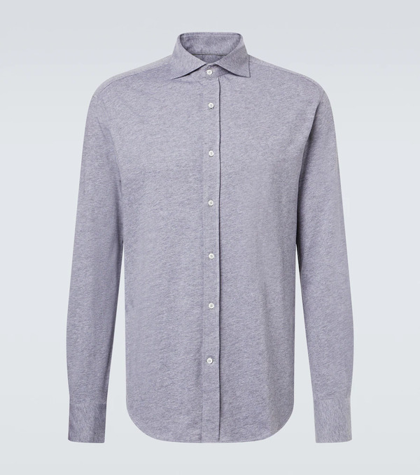  Brunello Cucinelli Brunello Cucinelli Camisa De Popelín De Algodón 