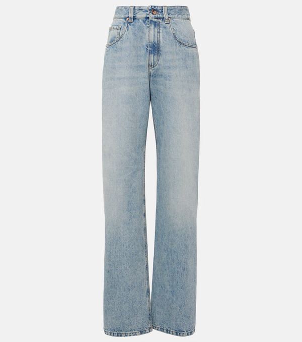  Brunello Cucinelli Brunello Cucinelli Jeans Rectos De Tiro Alto 