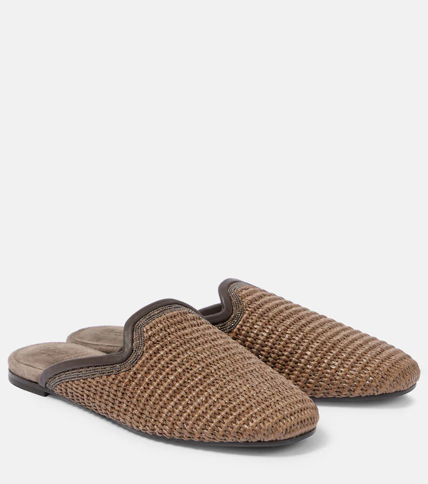 Brunello Cucinelli Brunello Cucinelli Mules Con Cuentas Monili 