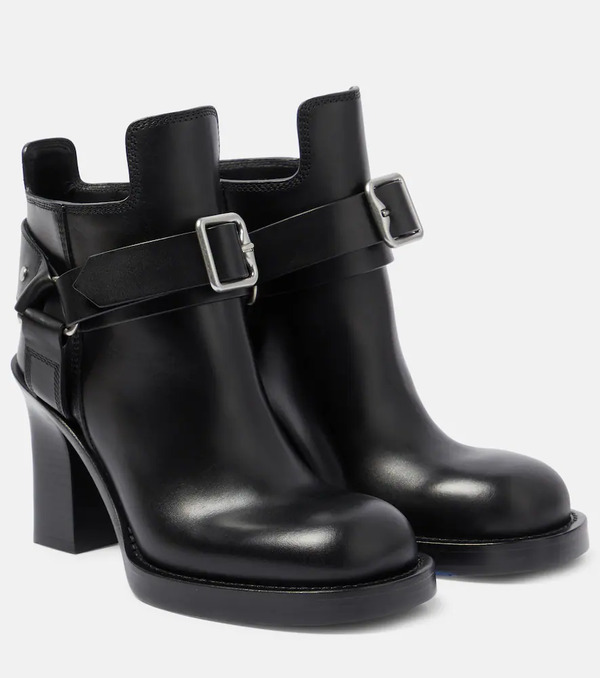  Burberry Burberry Botines De Piel Con Fuseau 
