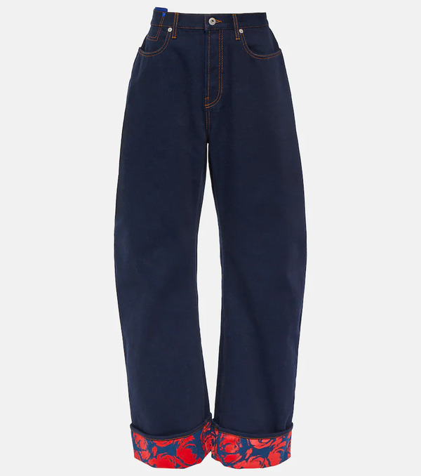  Burberry Burberry Jeans Anchos De Tiro Alto 