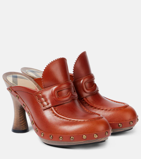 Burberry Burberry Mules 75 De Piel 