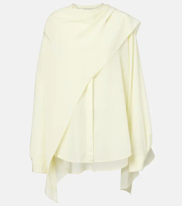  Calvin Klein Collection Calvin Klein Collection Blusa Kiki De Seda Drapeada 