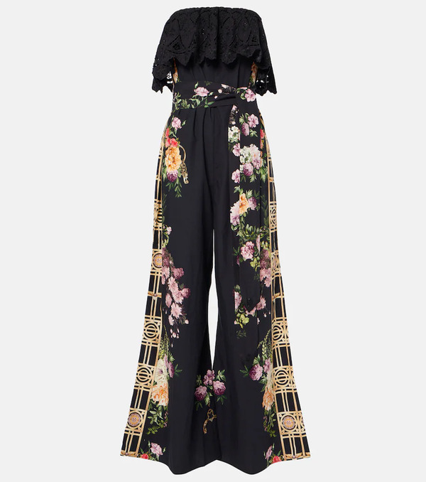  Camilla Camilla Mono De Algodón Floral Con Volantes 