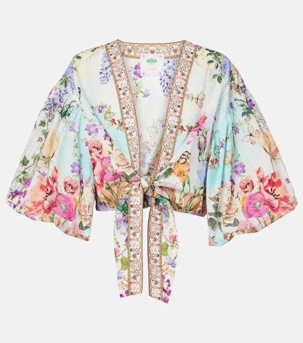  Camilla Camilla Top Envolvente De Algodón Estampado 