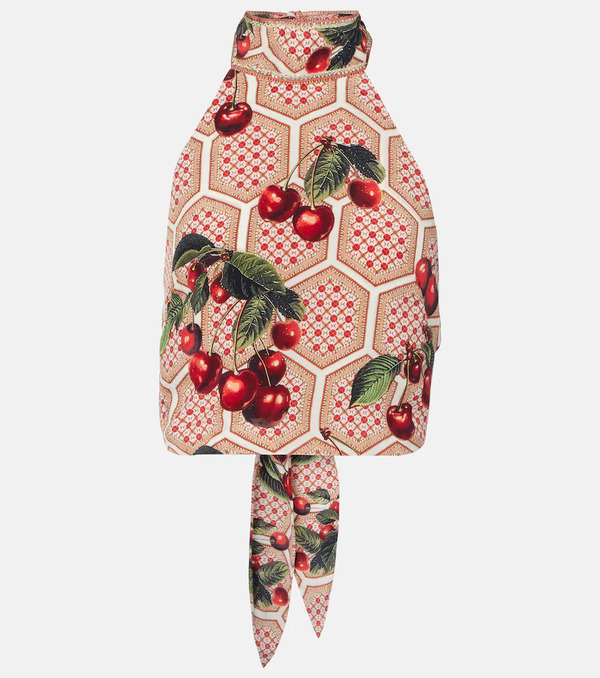  Camilla Camilla Top Notes From The Road De Seda Estampado 